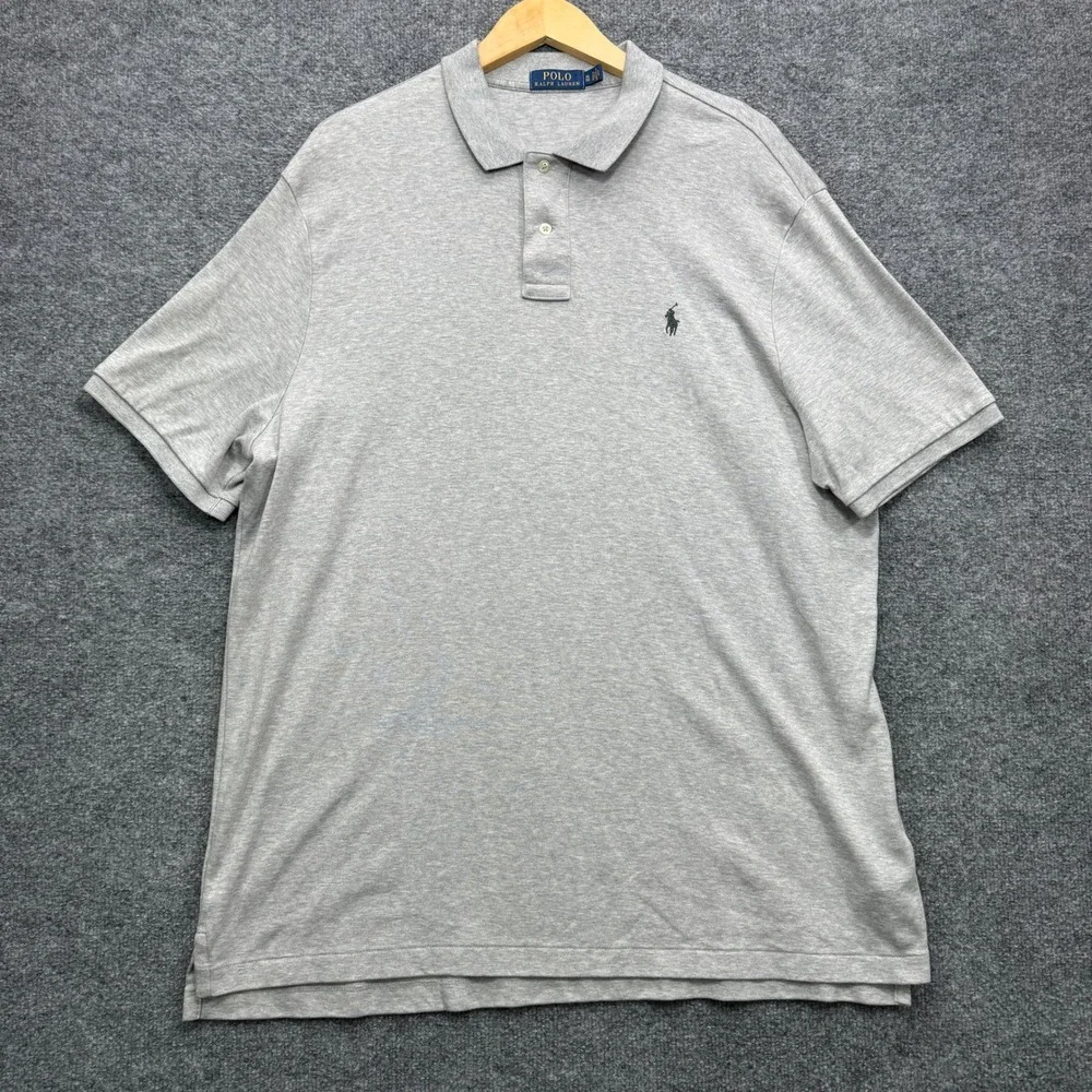 Polo Ralph Lauren Polo Shirt Mens XL Gray Short Sleeve Pony Logo Casual